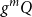 g Superscript m Baseline upper Q