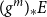 left parenthesis g Superscript m Baseline right parenthesis Subscript asterisk Baseline upper E