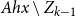 upper A h x minus upper Z Subscript k minus 1
