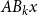 upper A upper B Subscript k Baseline x