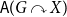 sans serif upper A left parenthesis upper G clockwise top semicircle arrow upper X right parenthesis