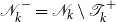 script upper N Subscript k Superscript minus Baseline equals script upper N Subscript k Baseline minus script upper T Subscript k Superscript plus