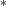 Superscript asterisk