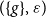 left parenthesis StartSet g EndSet comma epsilon right parenthesis