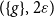left parenthesis StartSet g EndSet comma 2 epsilon right parenthesis