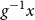 g Superscript negative 1 Baseline x