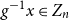 g Superscript negative 1 Baseline x element of upper Z Subscript n