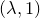left parenthesis lamda comma 1 right parenthesis