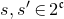 s comma s prime element of 2 Superscript German c