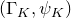 left parenthesis normal upper Gamma Subscript upper K Baseline comma psi Subscript upper K Baseline right parenthesis