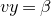 v y equals beta