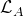script upper L Subscript upper A