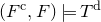 left parenthesis upper F Superscript normal c Baseline comma upper F right parenthesis true upper T Superscript normal d