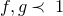 f comma g precedes 1