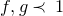 f comma g precedes 1