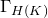 normal upper Gamma Subscript upper H left parenthesis upper K right parenthesis