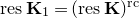 r e s bold upper K 1 equals left parenthesis r e s bold upper K right parenthesis Superscript r c