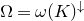 normal upper Omega equals omega left parenthesis upper K right parenthesis Superscript down arrow