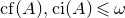 c f left parenthesis upper A right parenthesis comma c i left parenthesis upper A right parenthesis less than or slanted equals omega