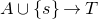 upper A union StartSet s EndSet right arrow upper T