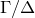 normal upper Gamma divided by normal upper Delta