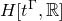 upper H left bracket t Superscript normal upper Gamma Baseline comma double struck upper R right bracket