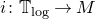 i colon double struck upper T Subscript log Baseline right arrow upper M
