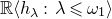 double struck upper R left angle bracket h Subscript lamda Baseline colon lamda less than or slanted equals omega 1 right angle bracket