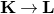 bold upper K right arrow bold upper L