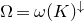 normal upper Omega equals omega left parenthesis upper K right parenthesis Superscript down arrow