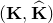 left parenthesis bold upper K comma ModifyingAbove bold upper K With caret right parenthesis