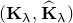 left parenthesis bold upper K Subscript lamda Baseline comma ModifyingAbove bold upper K With caret Subscript lamda Baseline right parenthesis