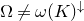 normal upper Omega not equals omega left parenthesis upper K right parenthesis Superscript down arrow
