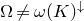 normal upper Omega not equals omega left parenthesis upper K right parenthesis Superscript down arrow