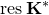 r e s bold upper K Superscript asterisk