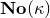 bold italic upper N bold italic o left parenthesis kappa right parenthesis