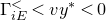 normal upper Gamma Subscript i upper E Superscript less than Baseline less than v y Superscript asterisk Baseline less than 0