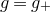 g equals g Subscript plus