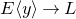 upper E left angle bracket y right angle bracket right arrow upper L