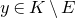 y element of upper K minus upper E