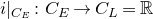 i vertical bar Subscript upper C Sub Subscript upper E Subscript Baseline colon upper C Subscript upper E Baseline right arrow upper C Subscript upper L Baseline equals double struck upper R