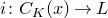 i colon upper C Subscript upper K Baseline left parenthesis x right parenthesis right arrow upper L