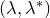 left parenthesis lamda comma lamda Superscript asterisk Baseline right parenthesis