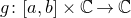 g colon left bracket a comma b right bracket times double struck upper C right arrow double struck upper C