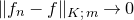 StartMetric f Subscript n Baseline minus f EndMetric Subscript upper K semicolon m Baseline right arrow 0