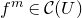 f Superscript m Baseline element of script upper C left parenthesis upper U right parenthesis