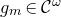 g Subscript m Baseline element of script upper C Superscript omega