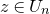 z element of upper U Subscript n