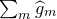 sigma summation Underscript m Endscripts ModifyingAbove g With caret Subscript m