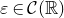 epsilon element of script upper C left parenthesis double struck upper R right parenthesis